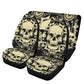 Gothic skull car seat covers car mats, Skeleton Halloween car mat seat covers Skeleton evil Horror skull car mat car accessories seat covers