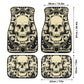 Gothic skull car seat covers car mats, Skeleton Halloween car mat seat covers Skeleton evil Horror skull car mat car accessories seat covers