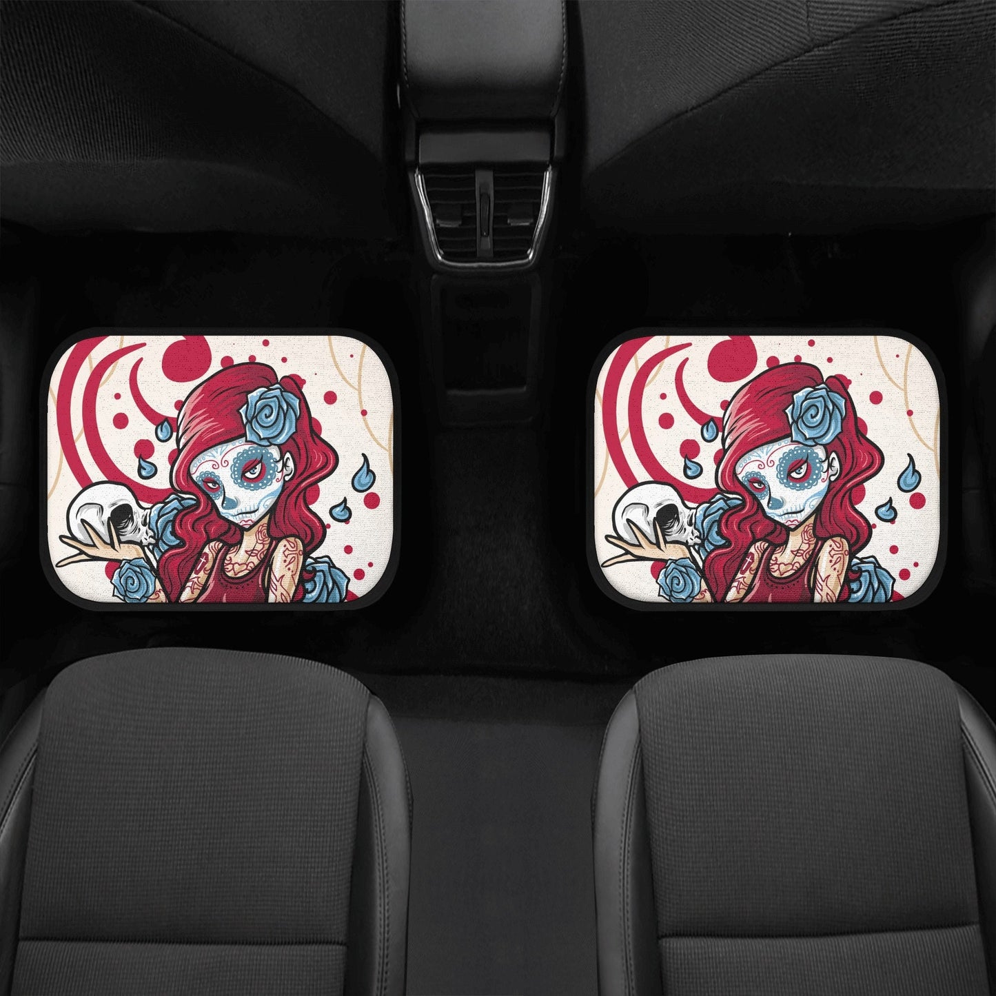 Day of the dead girl Car Seat Covers car mats Dia de los muertos girl car seat cover mat Halloween sugar skull car seat protector covers mat