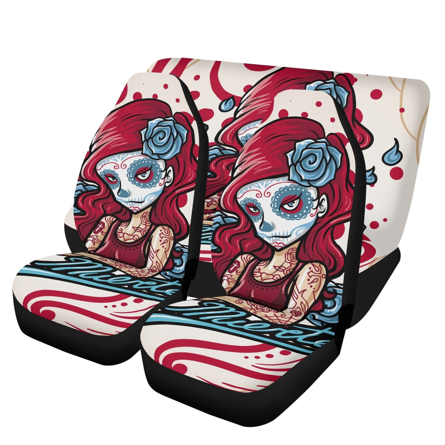 Day of the dead girl Car Seat Covers car mats Dia de los muertos girl car seat cover mat Halloween sugar skull car seat protector covers mat