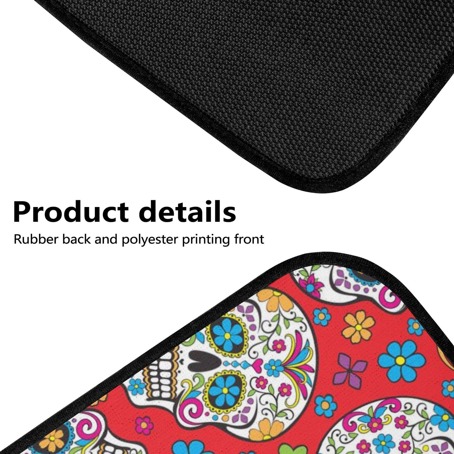 Candy skull calaveras Mexican skull Car Seat Covers car mats, day of the dead car seat cover mats, sugar skull car accessories covers mats