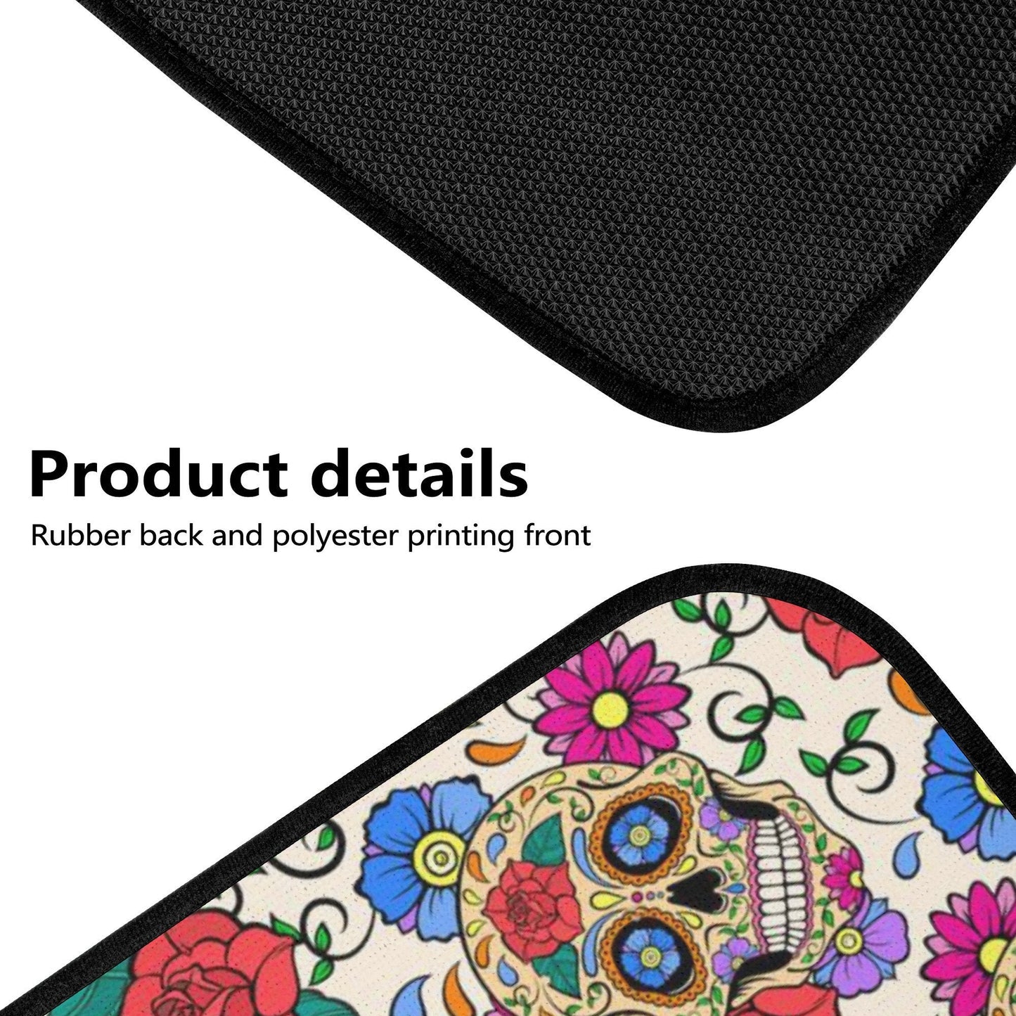 Candy skull calaveras Mexican skull Car Seat Covers car mats, day of the dead car seat cover mats, sugar skull car accessories covers mats