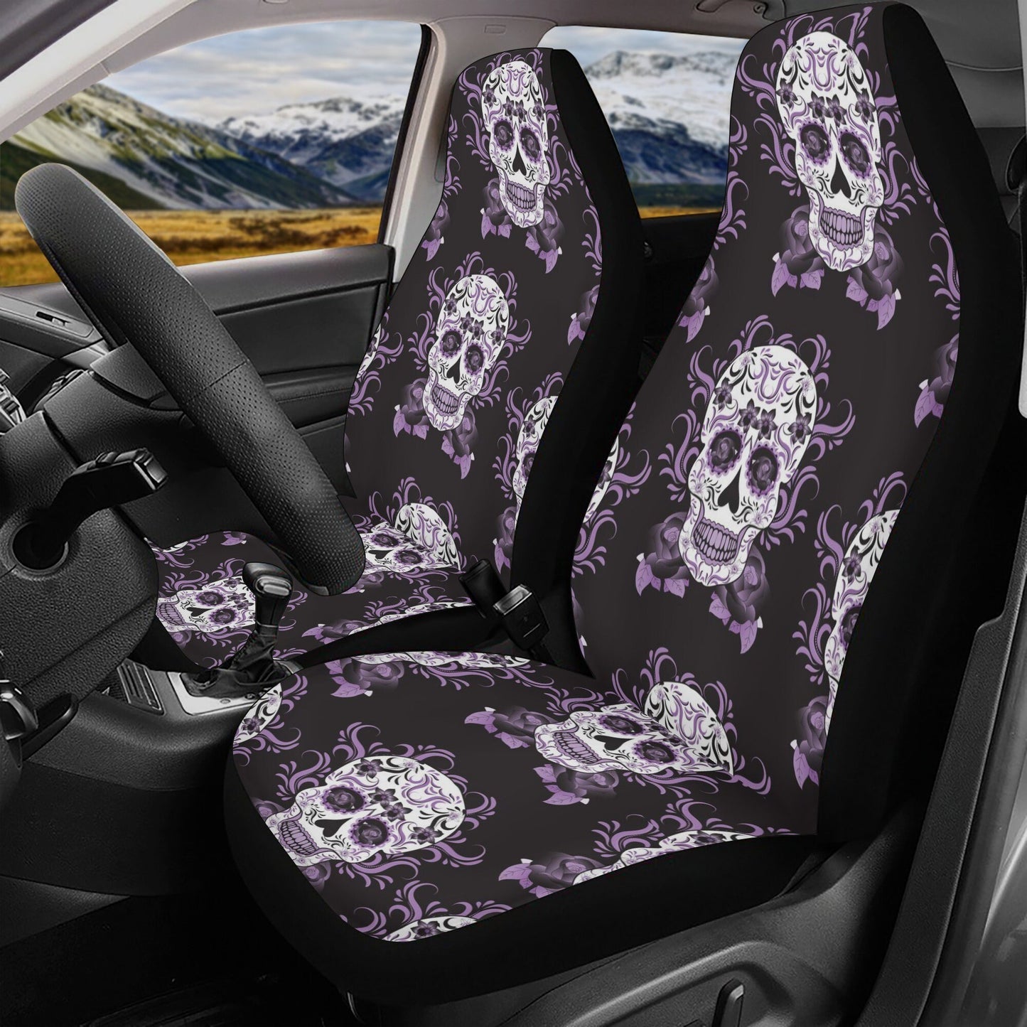 Mexico calaveras candy skull Car Seat Covers car mats, day of the dead car seat cover mats, dia de los muertos car accessories covers mats