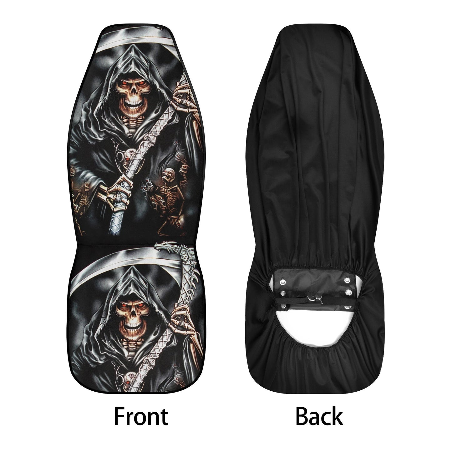 Grim reaper death skull Car Seat Cover car mat, Halloween car seat cover mat gothic skull car seat protector covers mat skeleton car mats