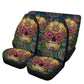 Sugar skull seat cover for car, Day of the dead Seat Covers mat for car, Candy skull car seat protector accessories skull seat cover for car