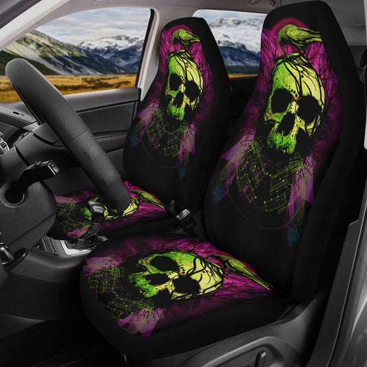 Gothic Skull Seat Cover for car skull mat for car Skeleton skull seat cover mat for car Halloween skull car seat cover, skull mat for car