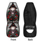 Rose Skull Seat Cover for car, skull rug for car, Skeleton skull car seat cover mat, Halloween skull evil car seat cover skull mat for car