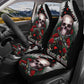 Rose Skull Seat Cover for car, skull rug for car, Skeleton skull car seat cover mat, Halloween skull evil car seat cover skull mat for car
