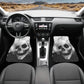 Gothic Skull Seat Cover for car, skull rug for car, Skeleton skull car seat cover mat, Halloween skull evil car seat cover skull mat for car