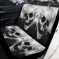 Gothic Skull Seat Cover for car, skull rug for car, Skeleton skull car seat cover mat, Halloween skull evil car seat cover skull mat for car