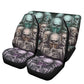 No see no hear no speak Skull Seat Cover rug mat for car, skull car seat cover mat, Halloween skull evil car seat cover skull mat for car