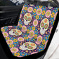 Candy skull seat cover for car, Day of the dead skull Seat Covers mat for car, sugar skull seat cover rug mat for car, skull car seat cover