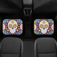 Candy skull seat cover for car, Day of the dead skull Seat Covers mat for car, sugar skull seat cover rug mat for car, skull car seat cover
