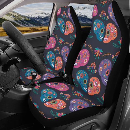 Sugar skull dia de los muertos calaveras Car Seat Covers, day of the dead car seat cover, sugar skull car accessories, car seat covers