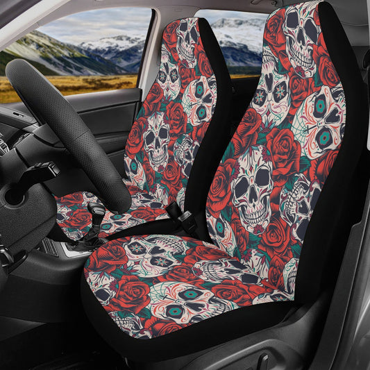 Mexico calaveras candy skull Car Seat Covers car mats, day of the dead car seat cover mats, dia de los muertos car accessories covers mats