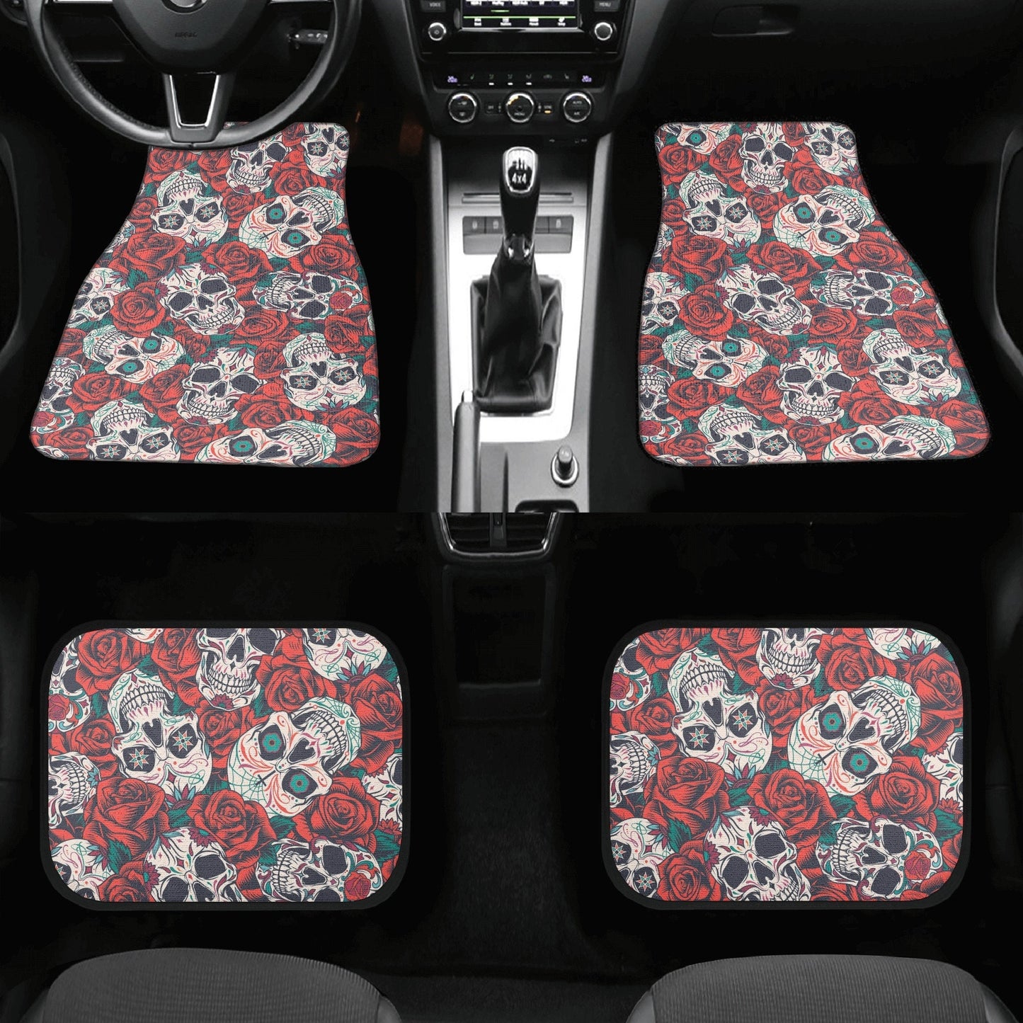 Mexico calaveras candy skull Car Seat Covers car mats, day of the dead car seat cover mats, dia de los muertos car accessories covers mats