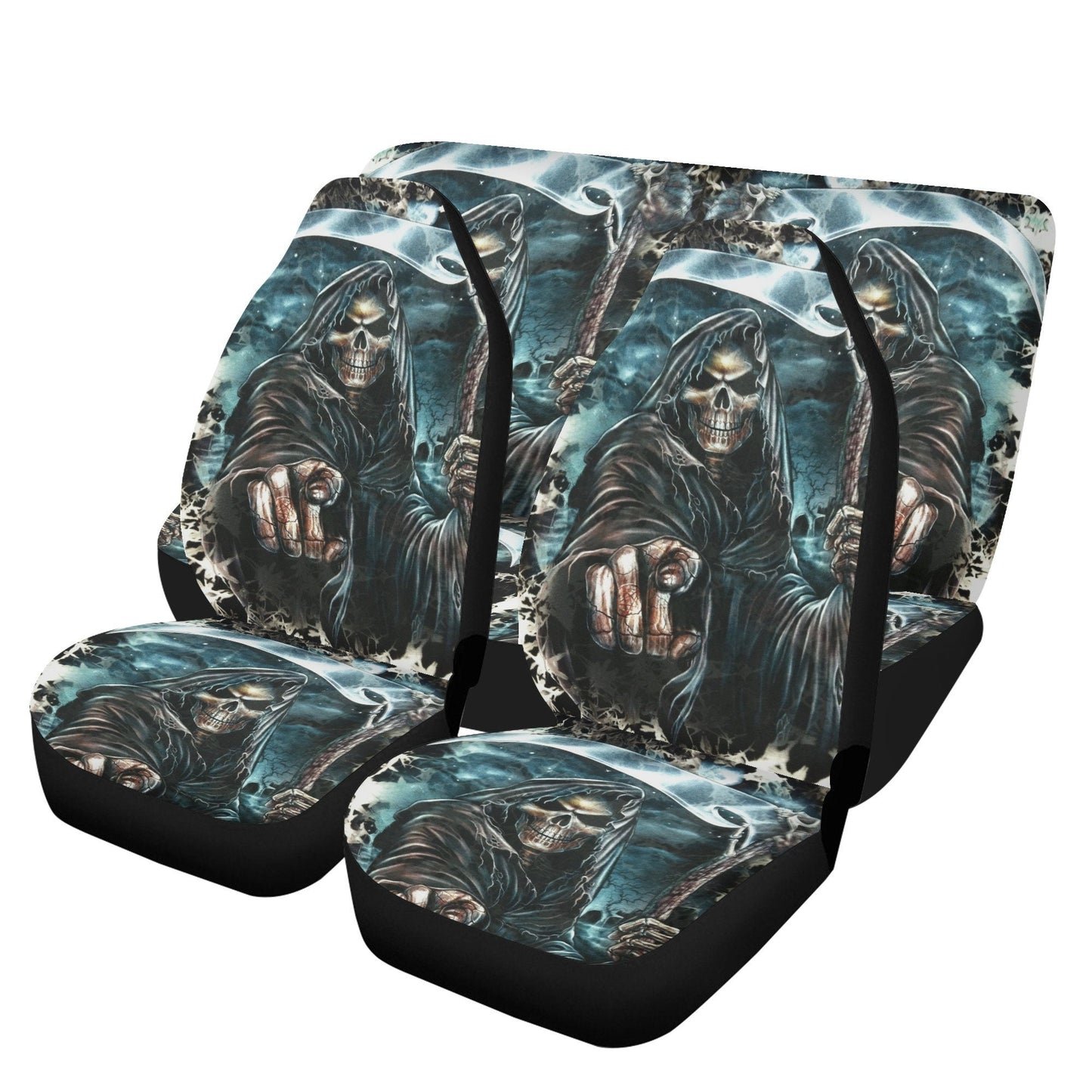 Grim reaper skull Car Seat Cover car mat, Halloween death car seat cover mat ghost skull car seat protector covers mat skeleton car mats