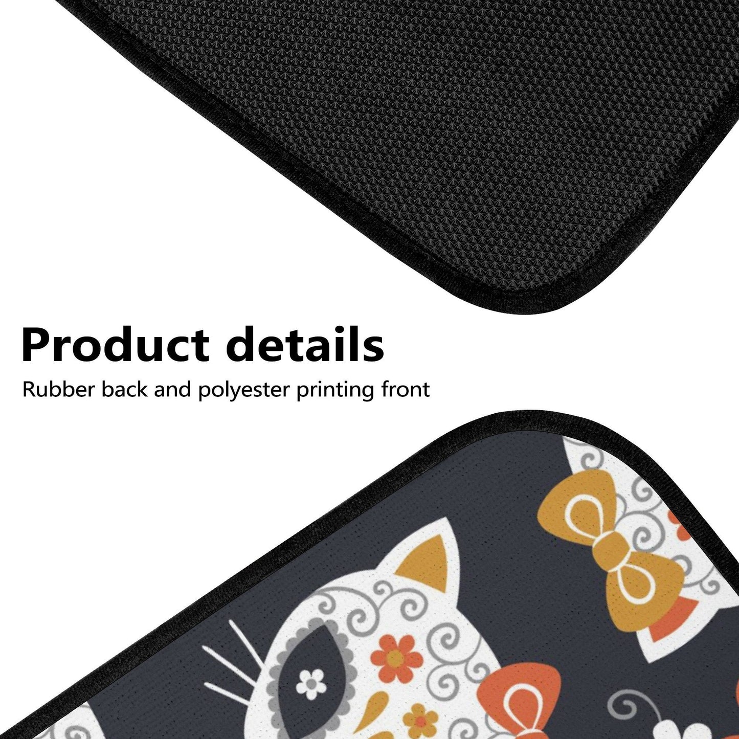 Sugar skull cat Car Seat Covers car mat Mexican skull day of the dead car seat cover mats, dia de los muertos car accessories mat seat cover