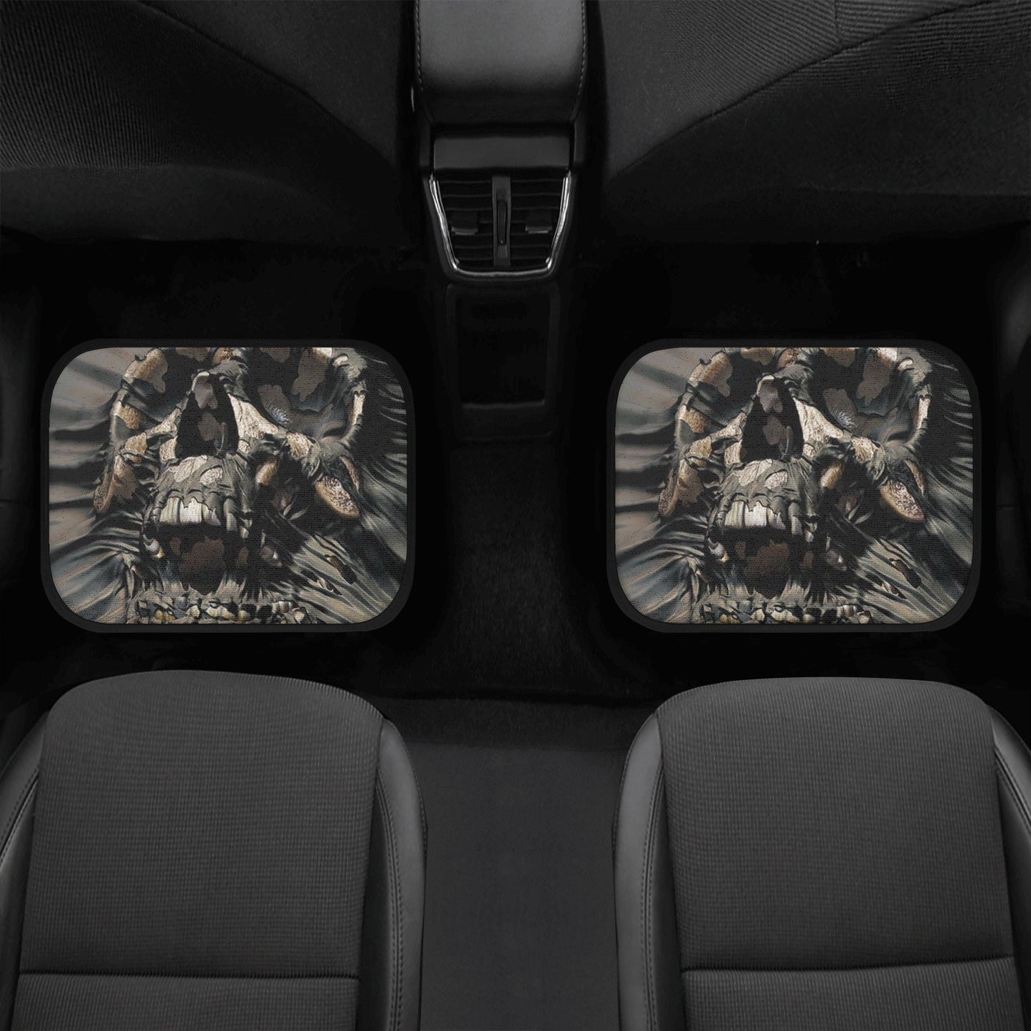 Horror skull seat cover for car, skull rug mat for car, Halloween skeleton car seat cover, Death ghost gothic skull car seat cover car mats