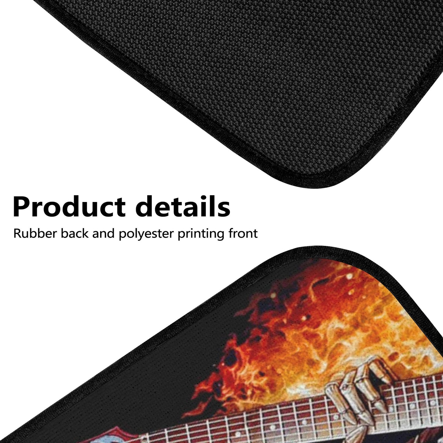 Skull Guitarist seat cover for car, grim reaper rug mat for car, Guitarist skeleton car seat cover ghost gothic skull car seat cover car mat