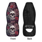 Flower skull seat cover mat for car, Rose skull car seat cover mat Halloween car seat cover, Death skull seat protector cover mat for car