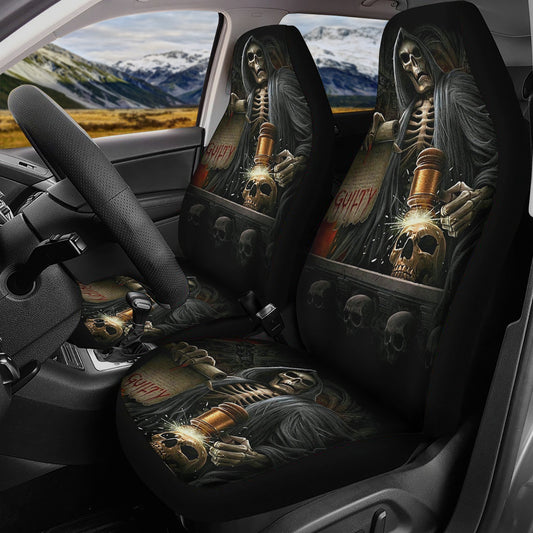 Grim reaper skull Car Seat Cover car mat, Halloween death car seat cover mat ghost skull car seat protector covers mat skeleton car mats