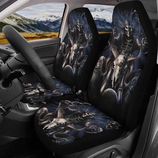 Biker skull car seat cover car mat Grim reaper Halloween car mat seat covers Motorcycle gothic skull car mat car accessories seat covers