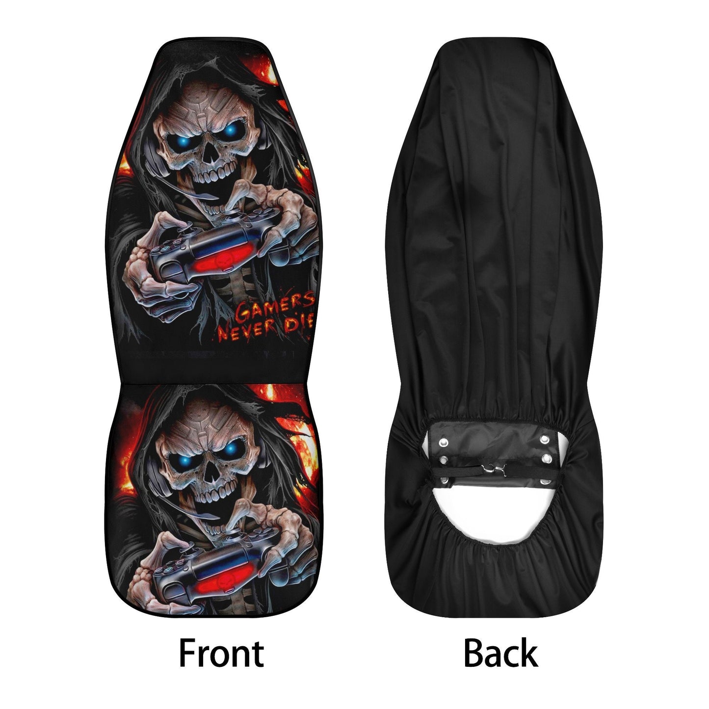 Grim reaper skull Car Seat Cover mat, Game never die skull seat cover mat skeleton car seat cover, skull seat protector cover mat for car