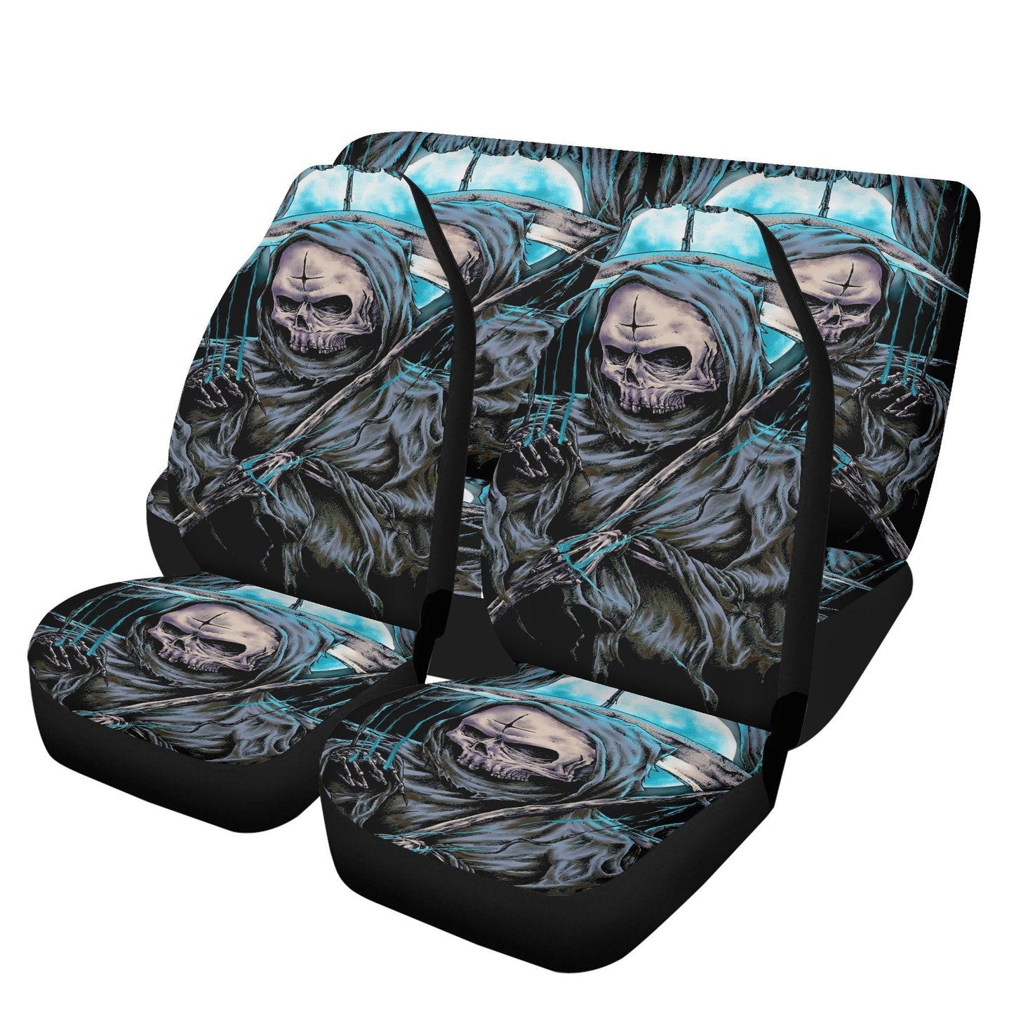 Gothic skull Car Seat Cover mat Grim reaper skull seat cover mat for car Halloween skull skeleton seat protector cover mat protector for car