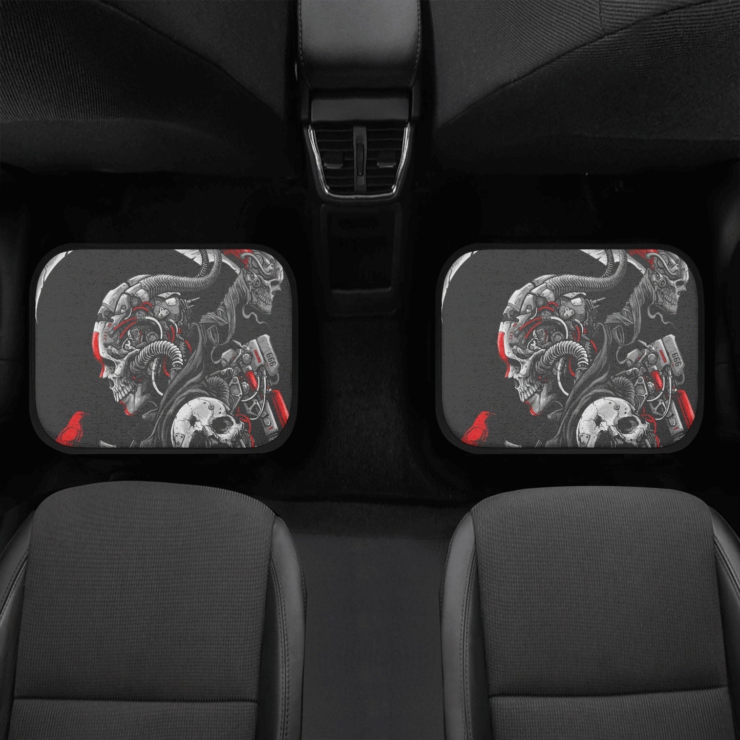 Halloween skull Car Seat Cover mat, Gothic skull seat cover mat for car Grim reaper skull seat cover skull car mat, skull seat cover for car