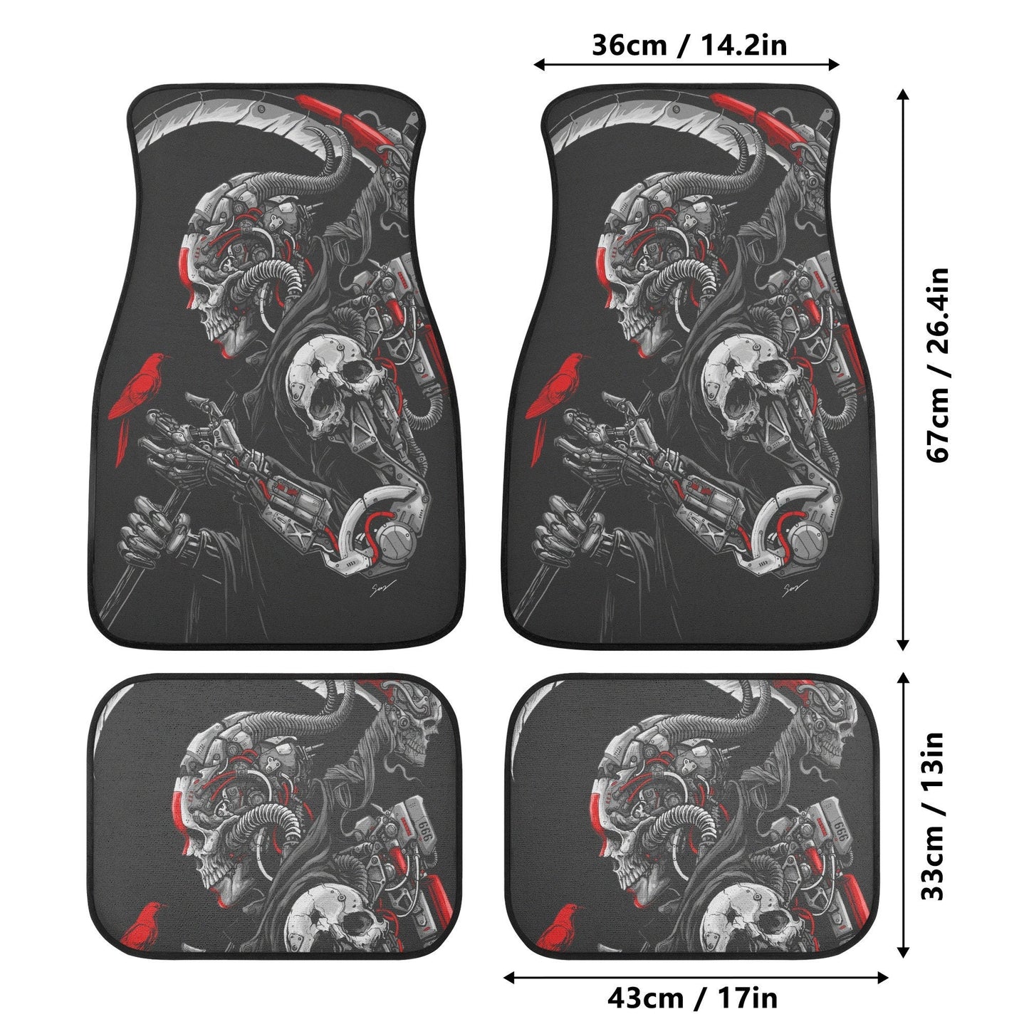 Halloween skull Car Seat Cover mat, Gothic skull seat cover mat for car Grim reaper skull seat cover skull car mat, skull seat cover for car