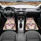 Sugar skull seat cover for car, day of the dead car seat cover car mat, Calaveras mexican skull car seat protector skull seat cover for car