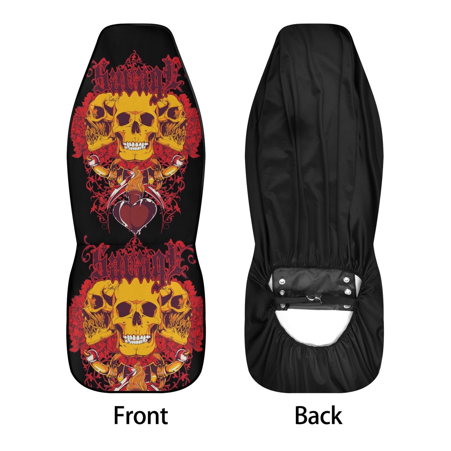 Halloween Car Seat Cover skull car mat, Skeleton skull seat cover mat for car, Gothic skull seat cover mat for car, ghost car seat cover