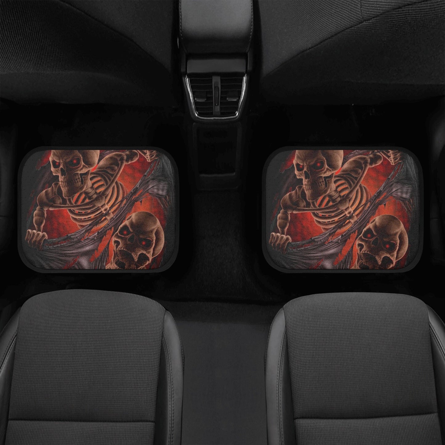 Grim reaper skull Car Seat Cover car mat, Halloween death car seat cover mat ghost skull car seat protector covers mat skeleton car mats
