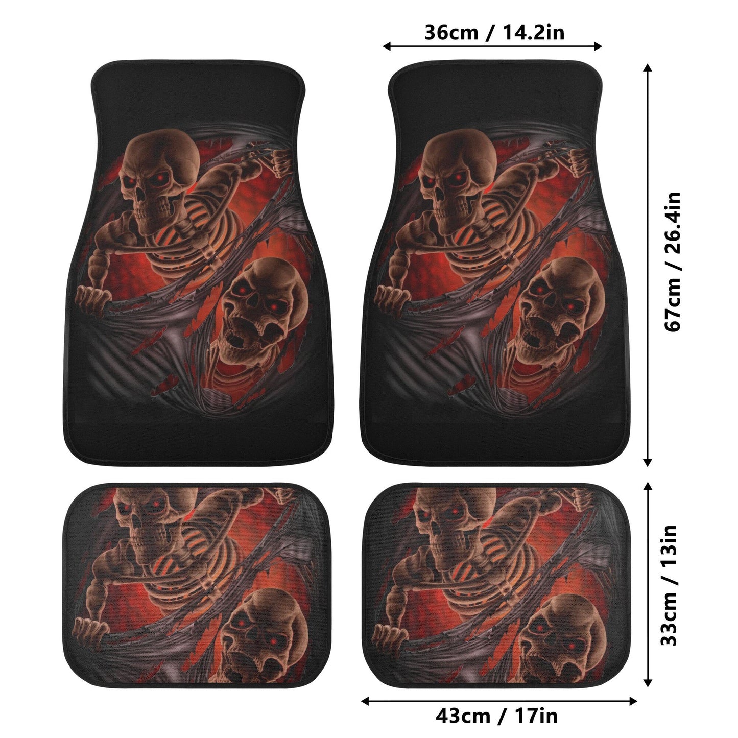 Grim reaper skull Car Seat Cover car mat, Halloween death car seat cover mat ghost skull car seat protector covers mat skeleton car mats