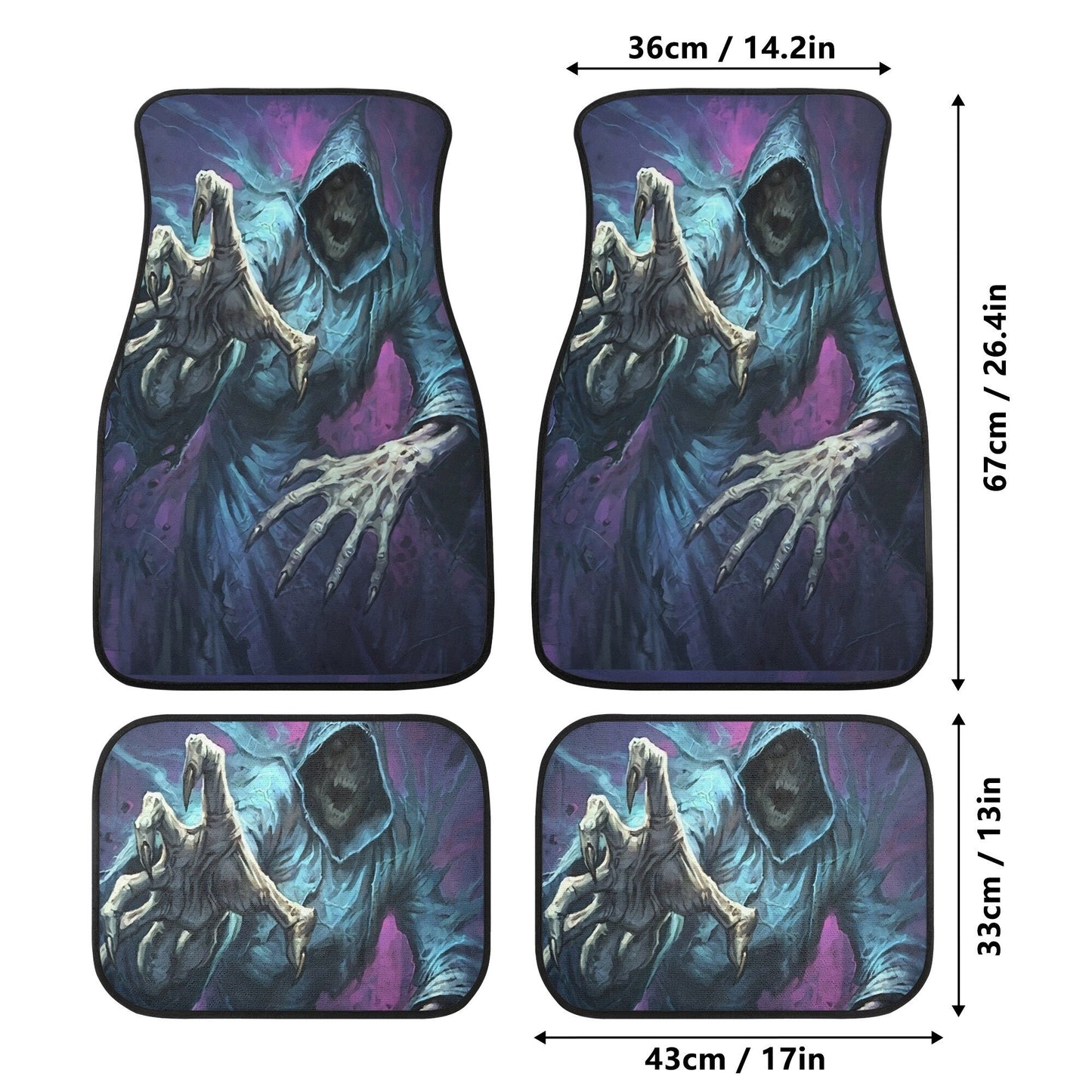 Grim reaper skull Car Seat Cover car mat, Halloween death car seat cover mat ghost skull car seat protector covers mat skeleton car mats