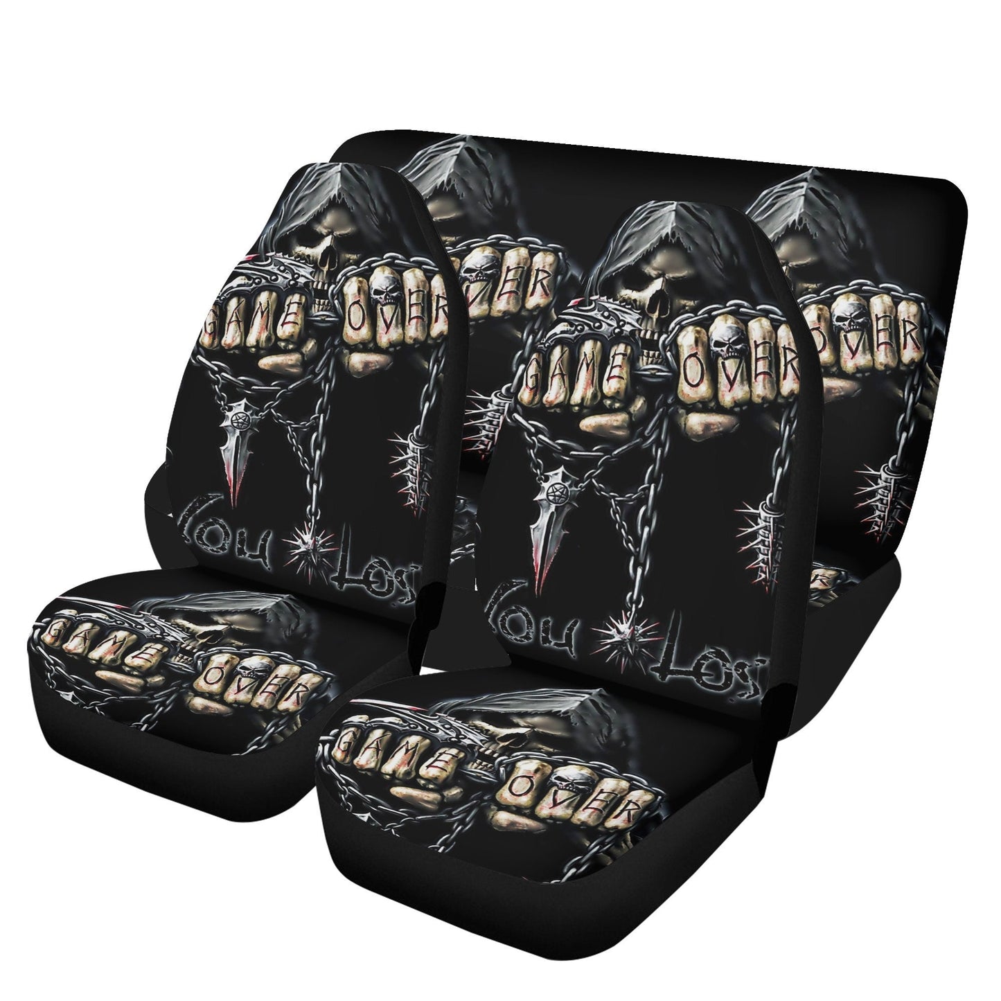 Grim reaper You lost skull Car Seat Cover car mat, Halloween car seat cover mat ghost skull car seat protector covers mat skeleton car mats