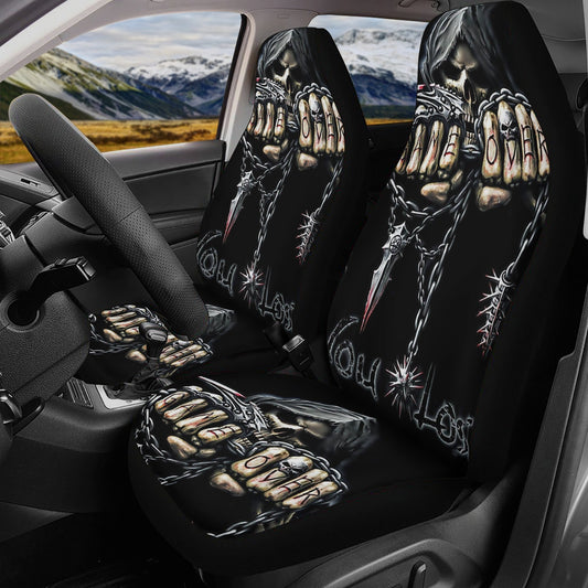 Grim reaper You lost skull Car Seat Cover car mat, Halloween car seat cover mat ghost skull car seat protector covers mat skeleton car mats