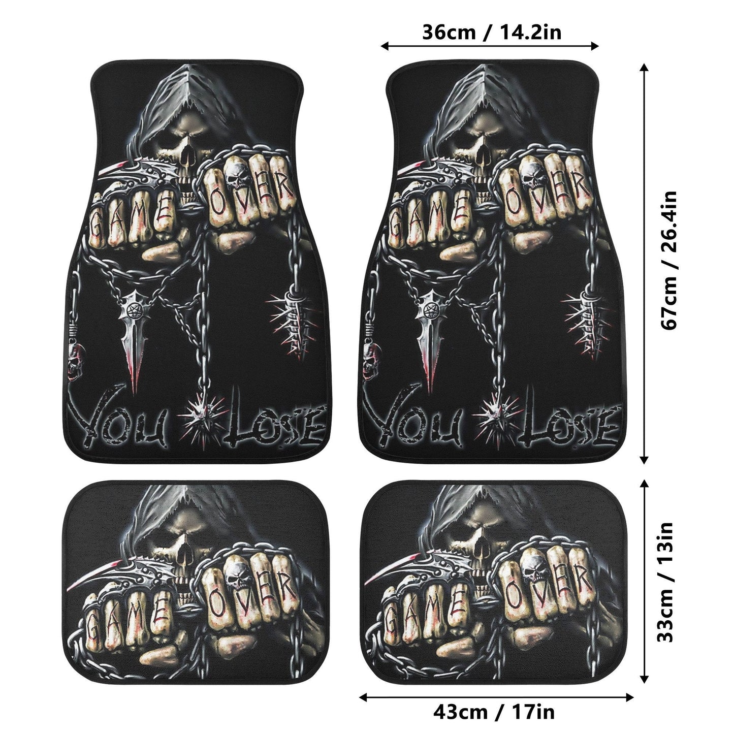 Grim reaper You lost skull Car Seat Cover car mat, Halloween car seat cover mat ghost skull car seat protector covers mat skeleton car mats
