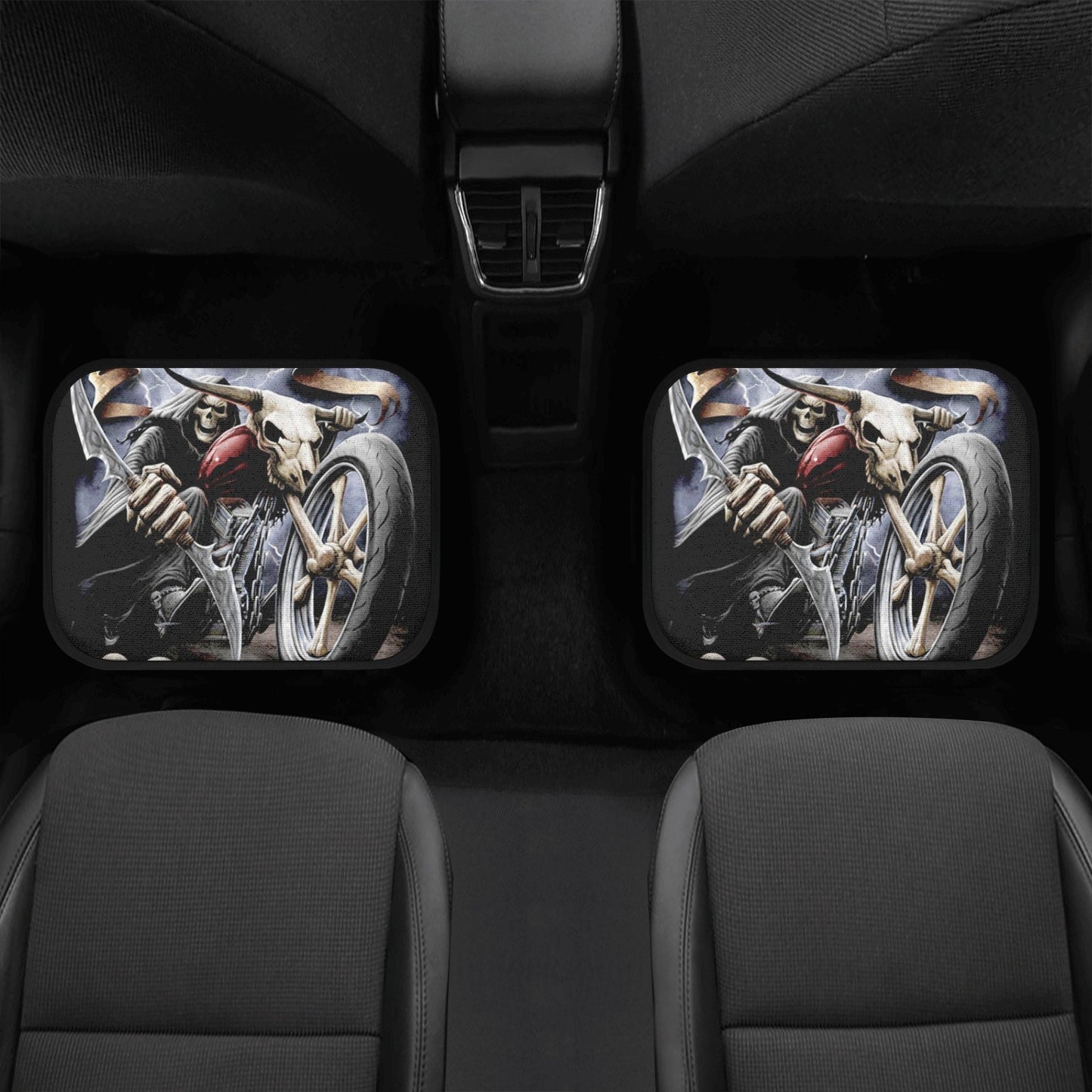 Grim reaper skull Car Seat Cover car mat, Halloween death car seat cover mat ghost skull car seat protector covers mat skeleton car mats