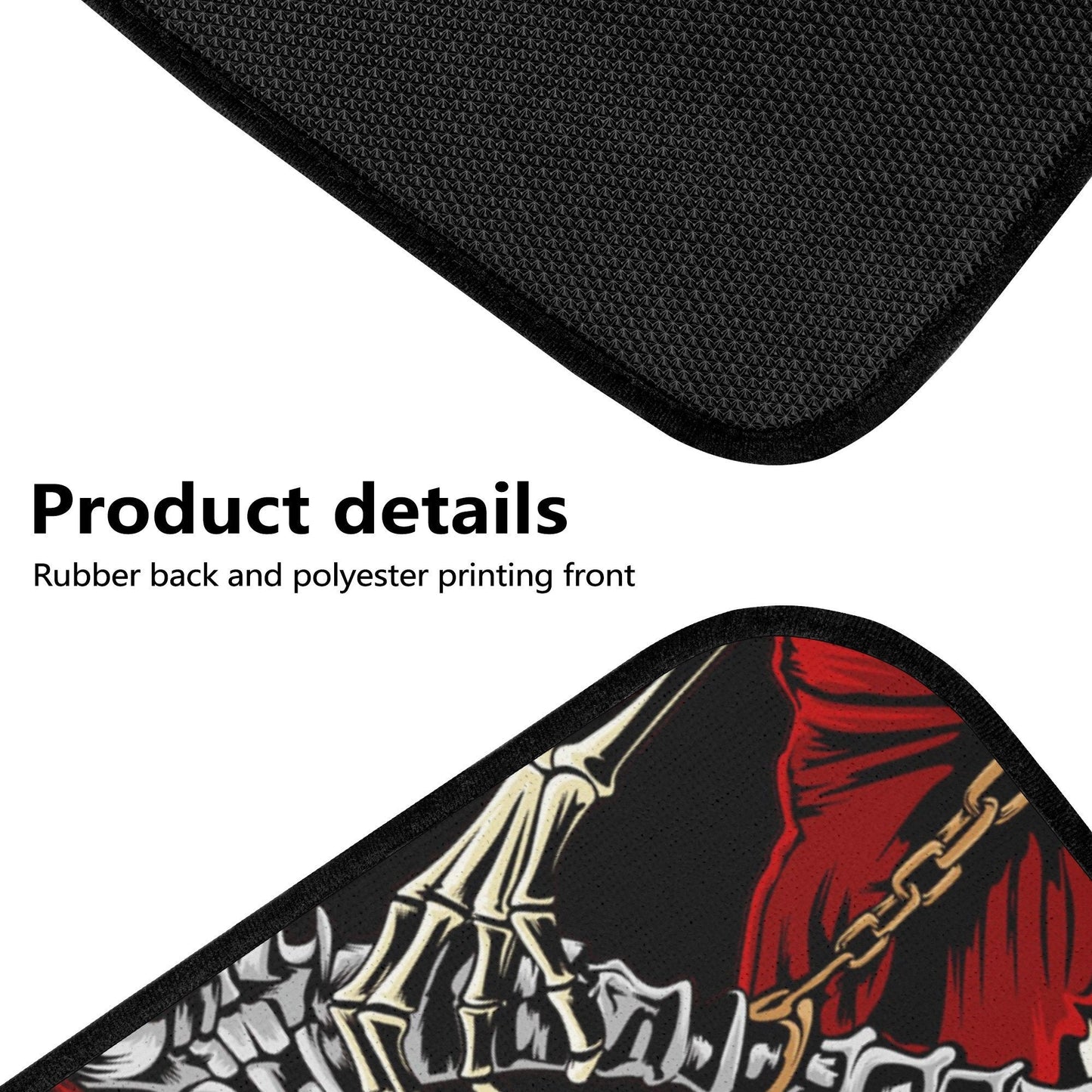 Death Grim reaper skull Car Seat Cover car mat, Halloween horror car seat cover mat ghost car seat protector covers mat skeleton car mats