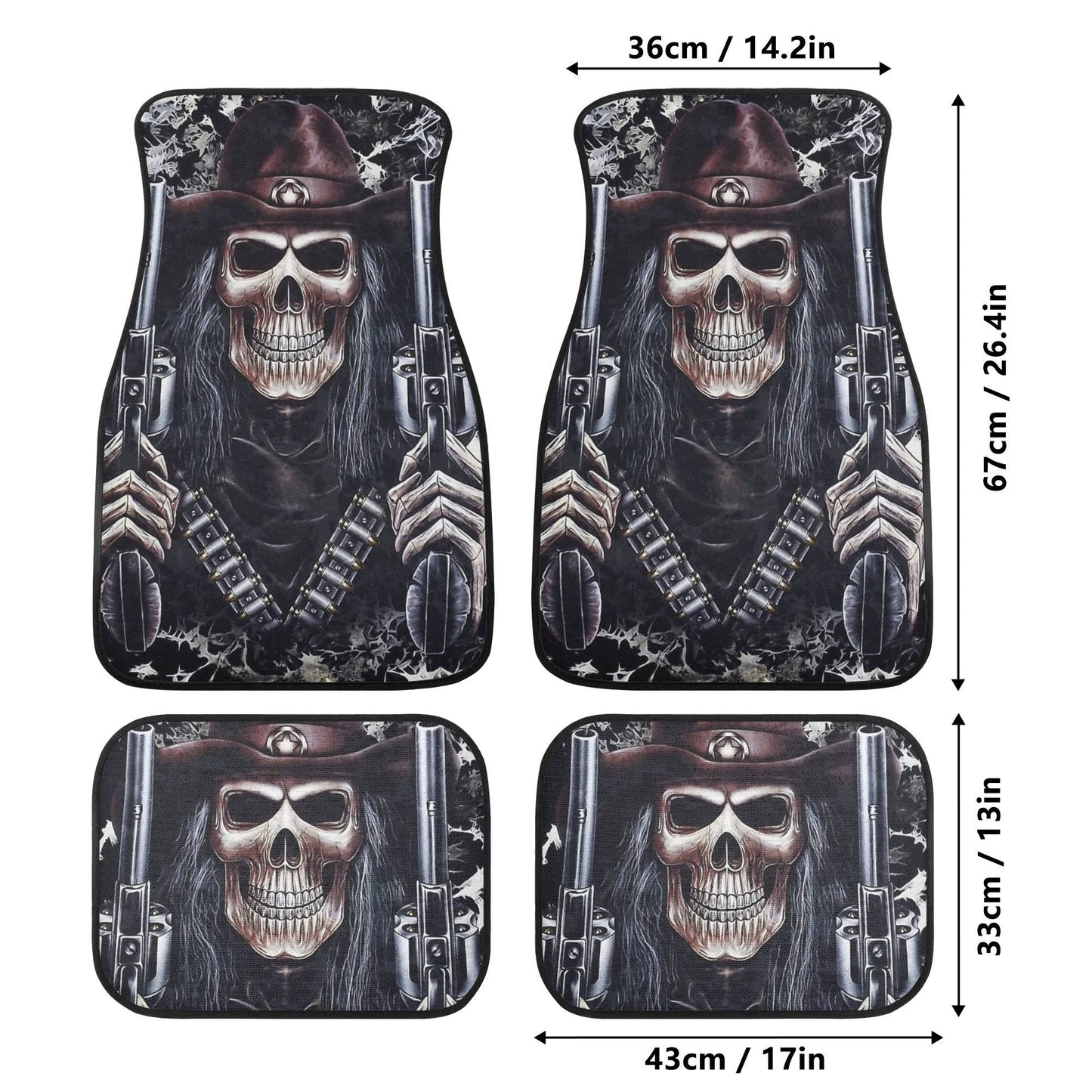 Grim reaper skull Car Seat Cover car mat Halloween death car seat cover mat evil horror skull car seat protector cover mat skeleton car mats