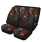 Fire Grim reaper skull Car Seat Cover mat, Halloween flaming skull car seat cover mat ghost skull car seat protector covers gothic car mats
