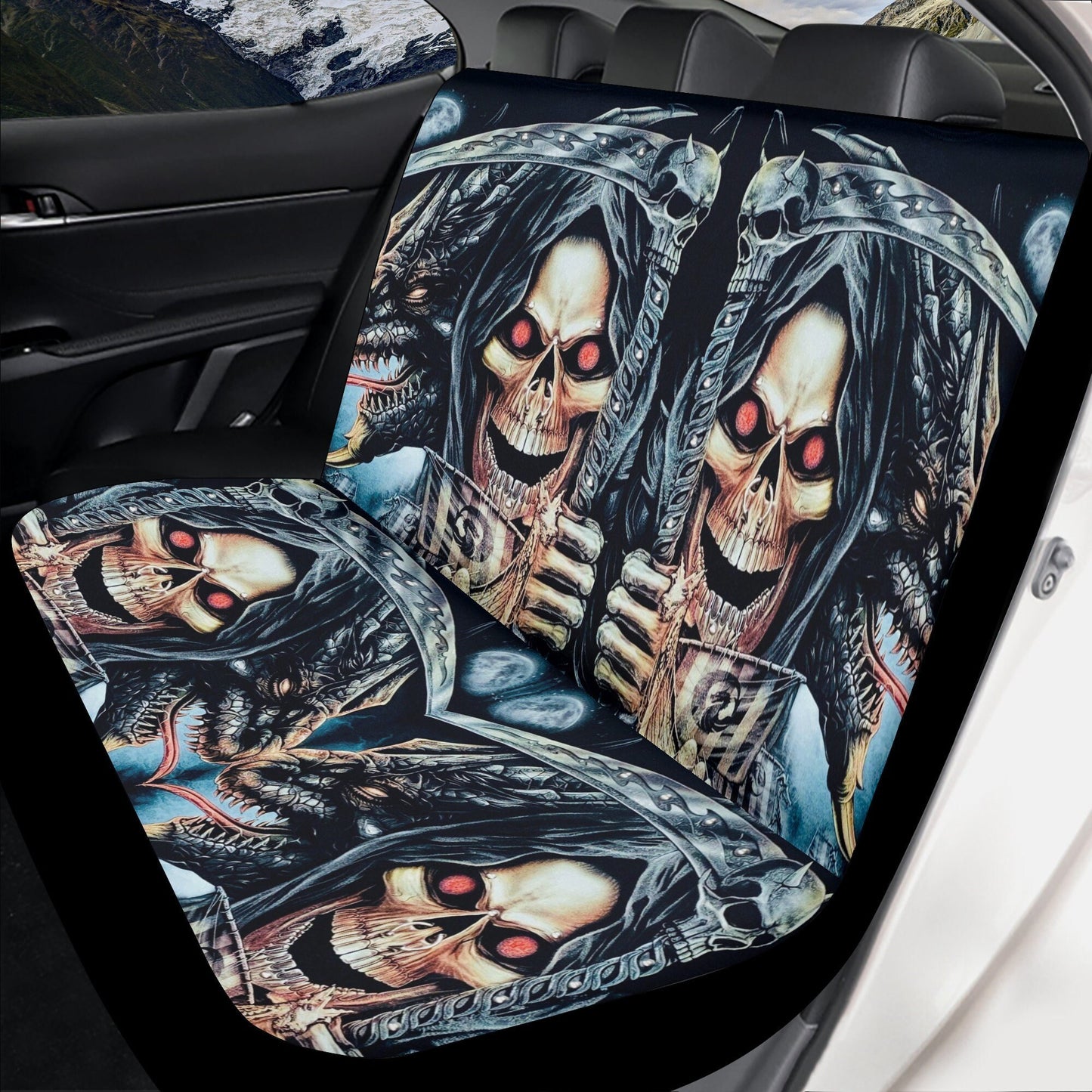 Skull Car Seat Cover car mat Halloween death seat cover mat ghost car seat protector cover Death skull mat skeleton car mat seat protector