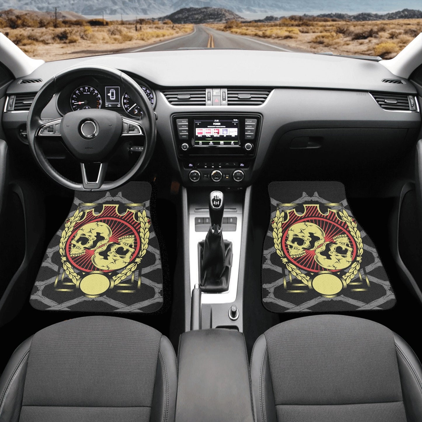 Grim reaper Car Seat Cover skull car mat Halloween skull seat cover mat for car Flaming skull seat cover mat for car, ghost car seat cover