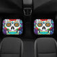 Flower Candy skull seat cover for car, floral sugar skull Seat Covers mat for car, skull seat cover rug mat for car, skull car seat covers