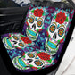 Flower Candy skull seat cover for car, floral sugar skull Seat Covers mat for car, skull seat cover rug mat for car, skull car seat covers
