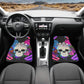 Floral skull seat cover for car, Day of the dead skull Seat Covers mat for car skull seat cover rug mat for car floral skull car seat covers