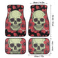 Floral skull seat cover for car, Day of the dead skull Seat Covers mat for car skull seat cover rug mat for car floral skull car seat covers