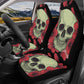 Floral skull seat cover for car, Day of the dead skull Seat Covers mat for car skull seat cover rug mat for car floral skull car seat covers